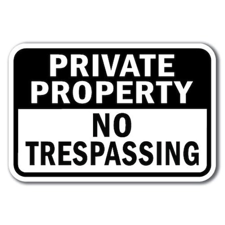 Signmission Safety Sign, 12 in Height, Aluminum, Private Prop - P P N T2 A-1218 Private Prop - P P N T2